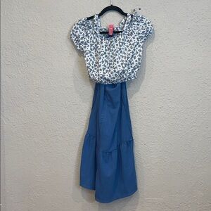 Floral Blue Kids Dress